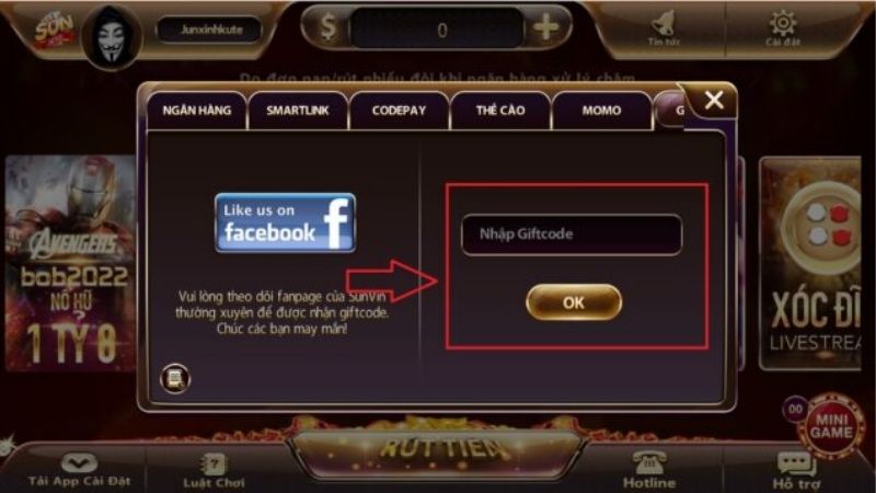 Cách nhận mã code Tài Xỉu MD5